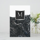 Papier Coiffeur design noir argent (Debout devant)