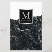 Papier Coiffeur design noir argent (Devant)