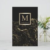 Papier Coiffeur design noir or (Debout devant)