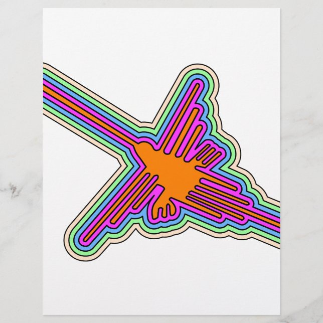 Papier Colibri de Nazca Pérou Dessin (Devant)