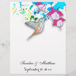 Papier Colibri et Mariage floral Fuchsia