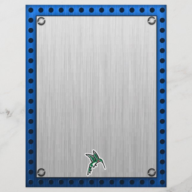 Papier Colibri mignon ; Métal (Devant)