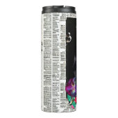 Papier Collage Art |  Vrouw Bloemen Thermosbeker (Achterkant)