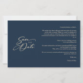 Papier Collage branché de la Marine Mariage 4 Photos (Dos)