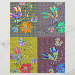 Papier Collage de libellules