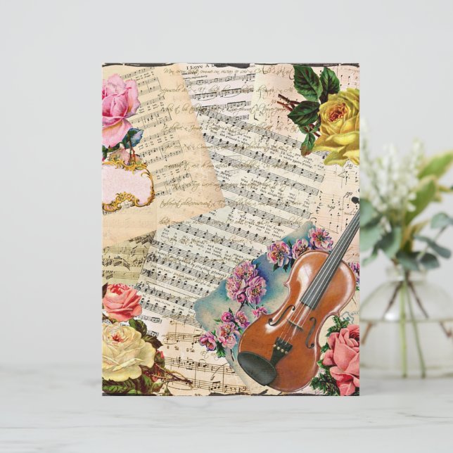 Papier Collage de musique vintage (Debout devant)