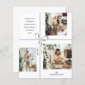 Papier Collage de photos BUDGET boîte d'argent ruban Noël (Devant / Derrière)