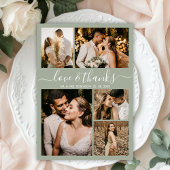 Papier Collage de photos Budget Green Mariage Merci Circu