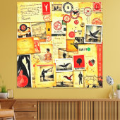 papier collage kunst canvas afdruk (Insitu (Woonkamer))