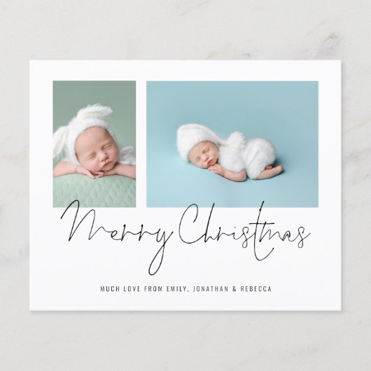 Papier Collage photo Budget 2 Bébé Premier Noël (Devant)