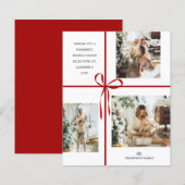 Papier Collage photo BUDGET Boîte rouge Ruban Noël (Devant / Derrière)