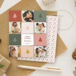 Papier Collage photo Budget Pastel & Gold Christmas Tree<br><div class="desc">Découvrez la magie de la saison avec notre carte de vacances à petit prix exquise. Avec un collage captivant de 5 photos en pastels et or, un arbre de Noël charmant, et le message chaleureux "Joyeux et brillant" dans l'élégante police sans-serif. Ajoutez une touche personnelle avec votre nom de famille...</div>
