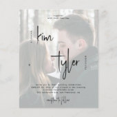 Papier Collage photo budget QR CODE faire-part de mariage (Devant)