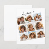 Papier Collage photo de 9 Carrés - noir et blanc (Devant / Derrière)