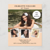 Papier Collage photo de la pêche invitation d'anniversair (Devant)