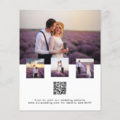 Papier Collage photo Lavender QR RSVP mariage budget (Dos)