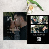 Papier Collage photo moderne faire-part de mariage de cod