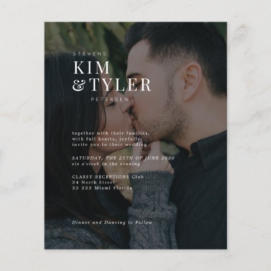 Papier Collage photo moderne faire-part de mariage de cod (Devant)