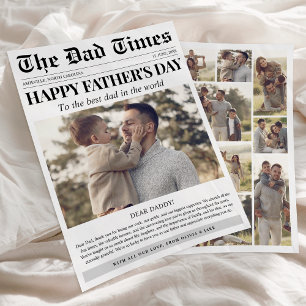 Papier Collage photo personnalisé Happy Fête des pères jo