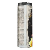 Papier Collage Style Art | dame en bloemen Thermosbeker (Achterkant)