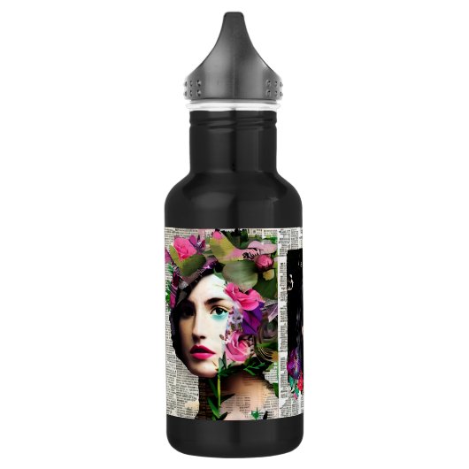 Papier Collage Style Art |  Dames Waterfles (Links)