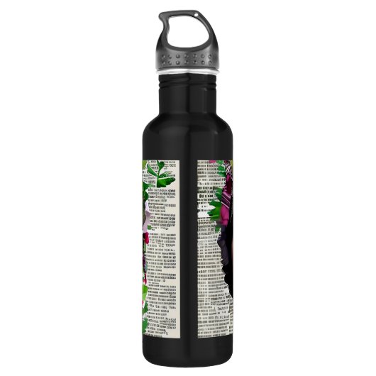 Papier Collage Style Art | Waterfles (Achterkant)