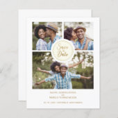 Papier Collage Trendy 3 Photos Instant Engagement Session (Devant / Derrière)