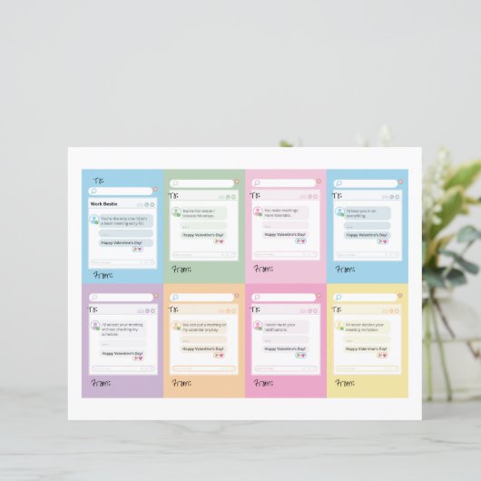 Papier Colleague Valentine Card Corporate Pun Valentine (Debout devant)