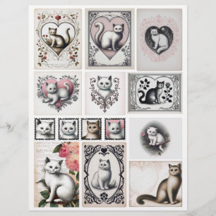 Papier Collection adorable de chat Ephemera pour Papercra