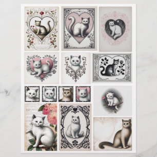 Papier Collection adorable de chat Ephemera pour Papercra