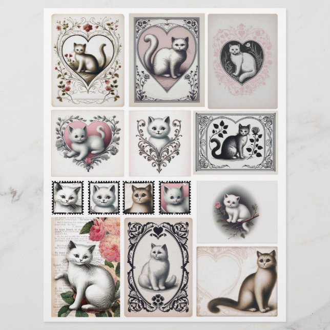 Papier Collection adorable de chat Ephemera pour Papercra (Devant)