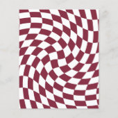 Papier Collection de mariage Violet Bourgogne à carreaux (Devant)