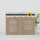 Papier Collection de Mariages de tournesol rustique - Mar (Debout devant)