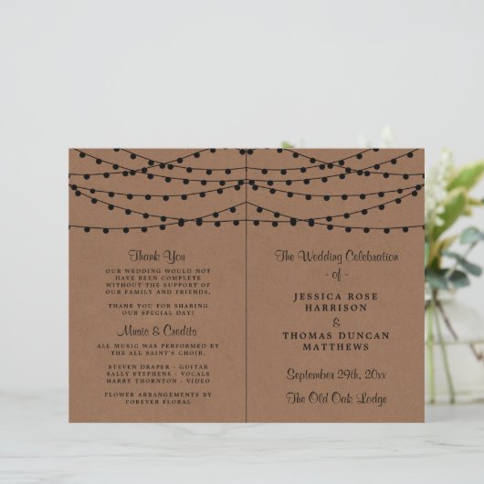 Papier Collection de Mariages Rustic Kraft (Debout devant)