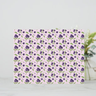 Papier Collection de Motifs de paniers de fruits - bleuet