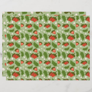 Papier Collection de Motifs de paniers de fruits - Fraise