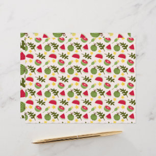 Papier Collection de Motifs de paniers de fruits - pastèq