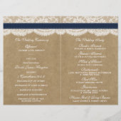 Papier Collection Kraft, dentelle et tournesol - Navy (Dos)