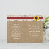 Papier Collection Kraft, dentelle et tournesol - Rouge (Debout devant)