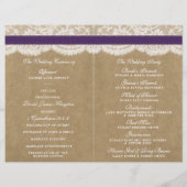 Papier Collection Kraft, dentelle et tournesol - violet (Dos)