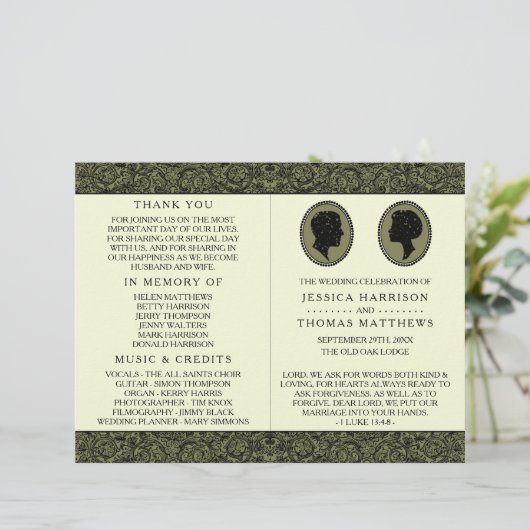 Papier Collection Mariage Silhouette Art Déco (Debout devant)