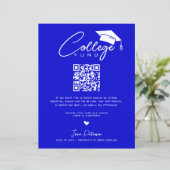 Papier College Fund Qr Code Moyen Bleu Graduation moderne (Debout devant)
