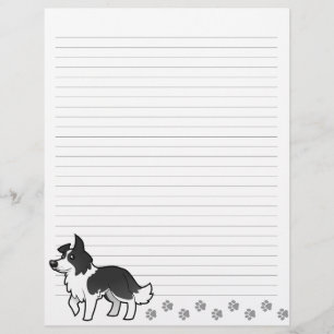Papier Collie de frontière de dessin animé
