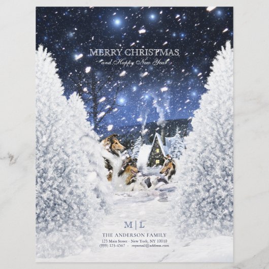 Papier Collies et agneau rugueux, Contes de Noël - Statio (Dos)