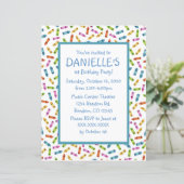 Papier Coloré crayons thème anniversaire invitations à la (Debout devant)