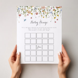 Papier Colorful Dainty Wild Flower Bingo Douche Jeu