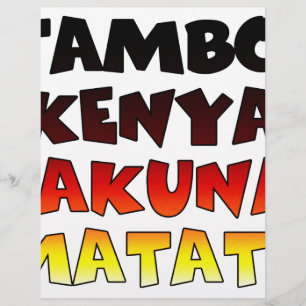 Papier Colorful Kenyan Cheer : Jambo Hakuna Matata Deligh