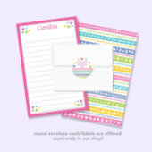 Papier Colorful Patterns Kids Lined Letter Writing Paper