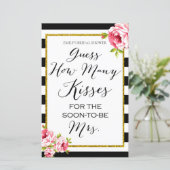 Papier combien de baisers - Jeu de Baby Shower (Debout devant)