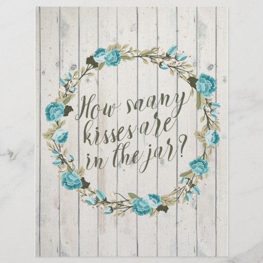 Papier Combien de baisers sont dans le Jeu de Fête des ma (Devant)